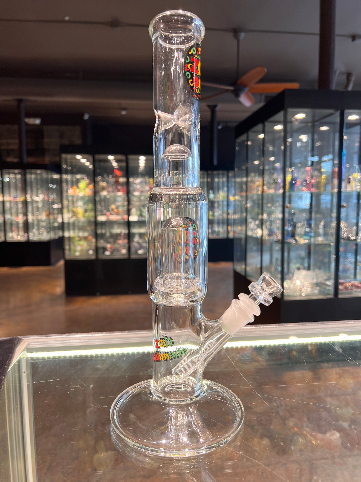 Zob UFO Straight Tube with Splash Guard, Ice Pinch, and Rasta Logo