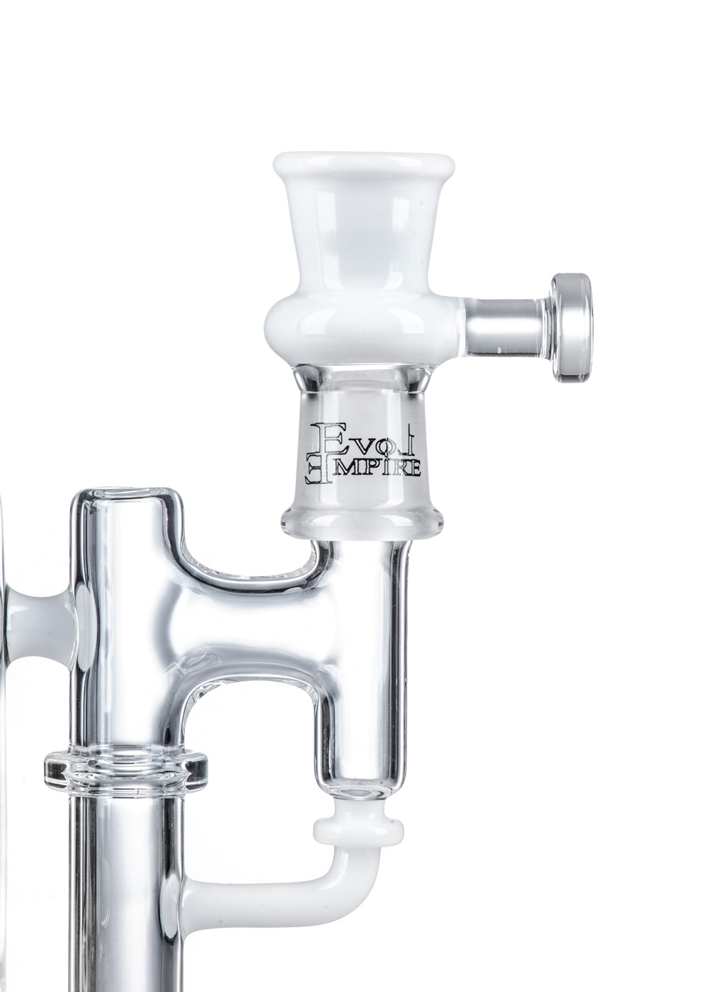 Evol Empire Bent Neck Vapor Bubber with Klein Perc in Star White