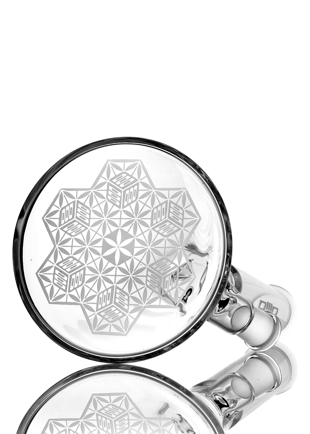 Ill Glass 15" 44mm Beaker Tube with Slide and Gridded Downstem