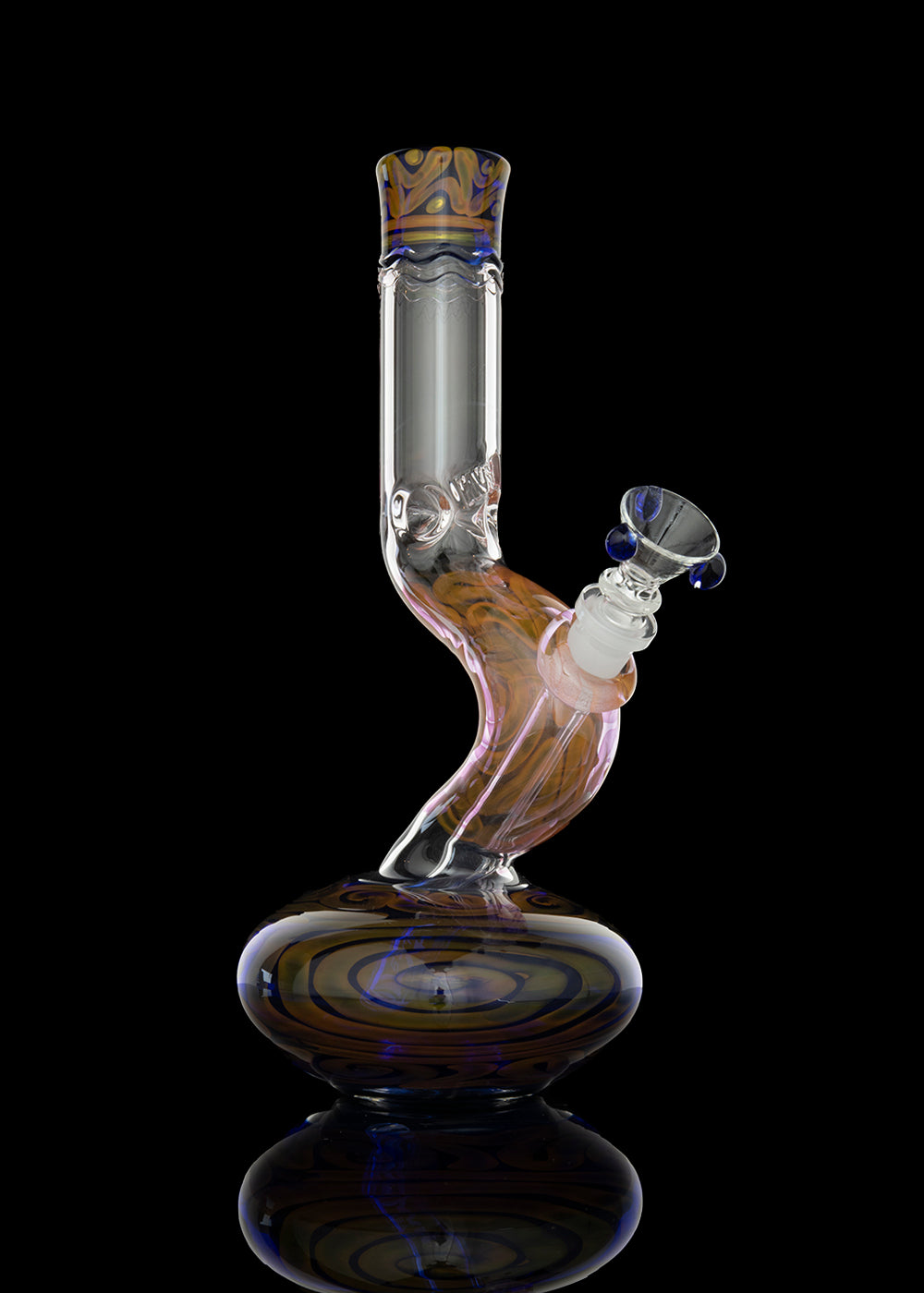 These HVY minis are the perfect daily driver for flower or concentrate. This particular style has a bent neck for easy gripping, less splash, more volume, and ice. The tube features a removable downstem for easy cleaning and ample diffusion.