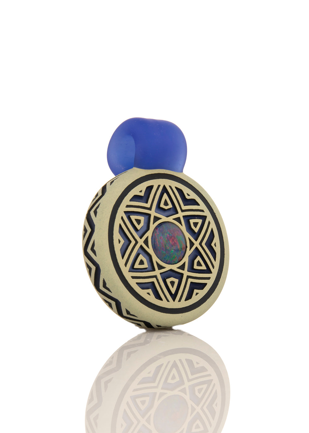 Nebula Triple Color Blue & Black with 10mm Aussie Opal by Glass Maze