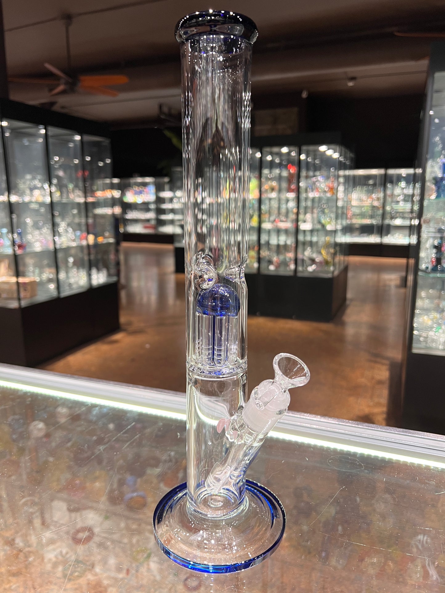 15.5" Tall Straight Tube with Tree and Color Accents (Options Available)