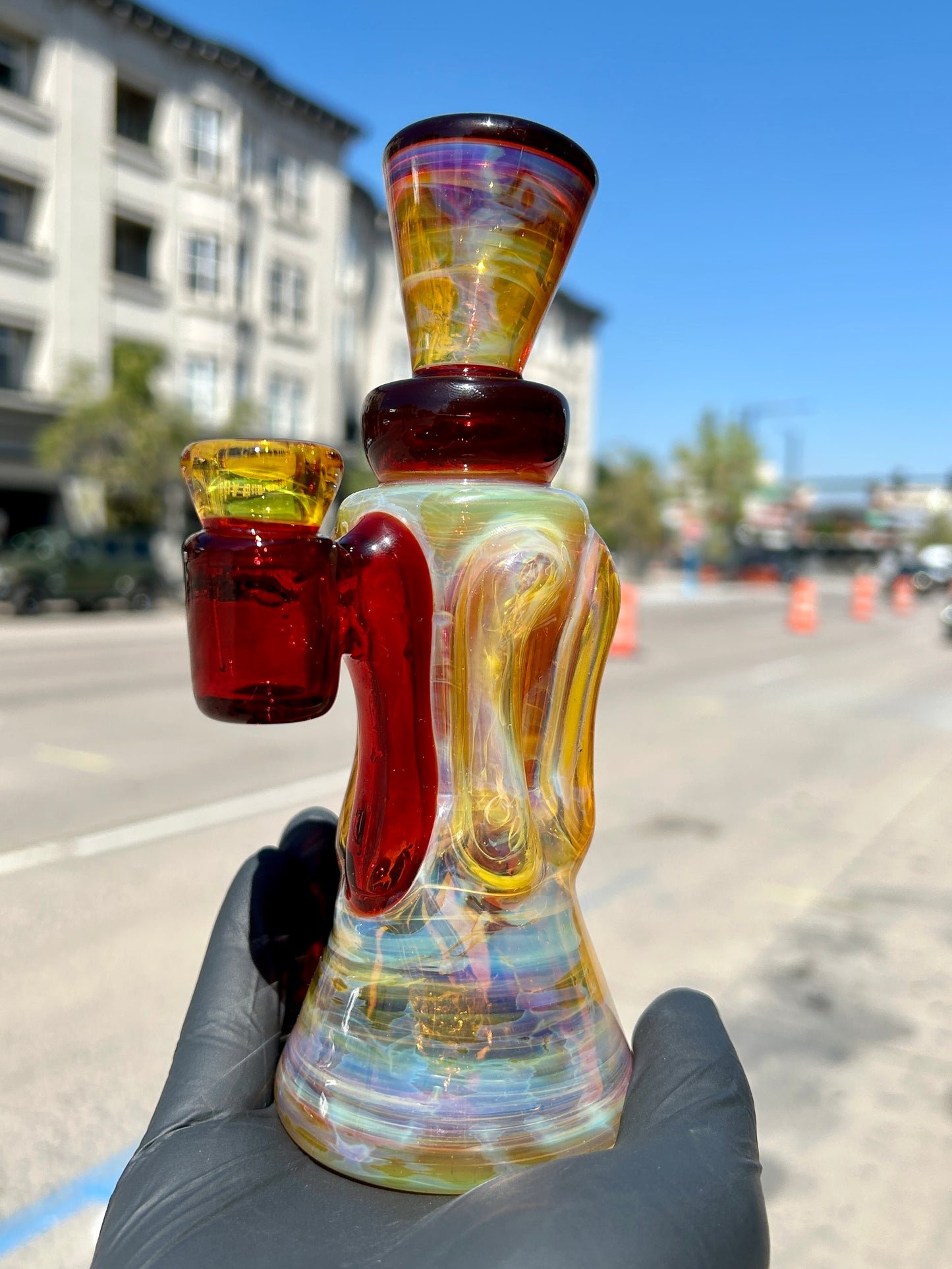 Rycrafted Quad Uptake Recycler in NorthStar NS9 and Pomegranate in 14MM