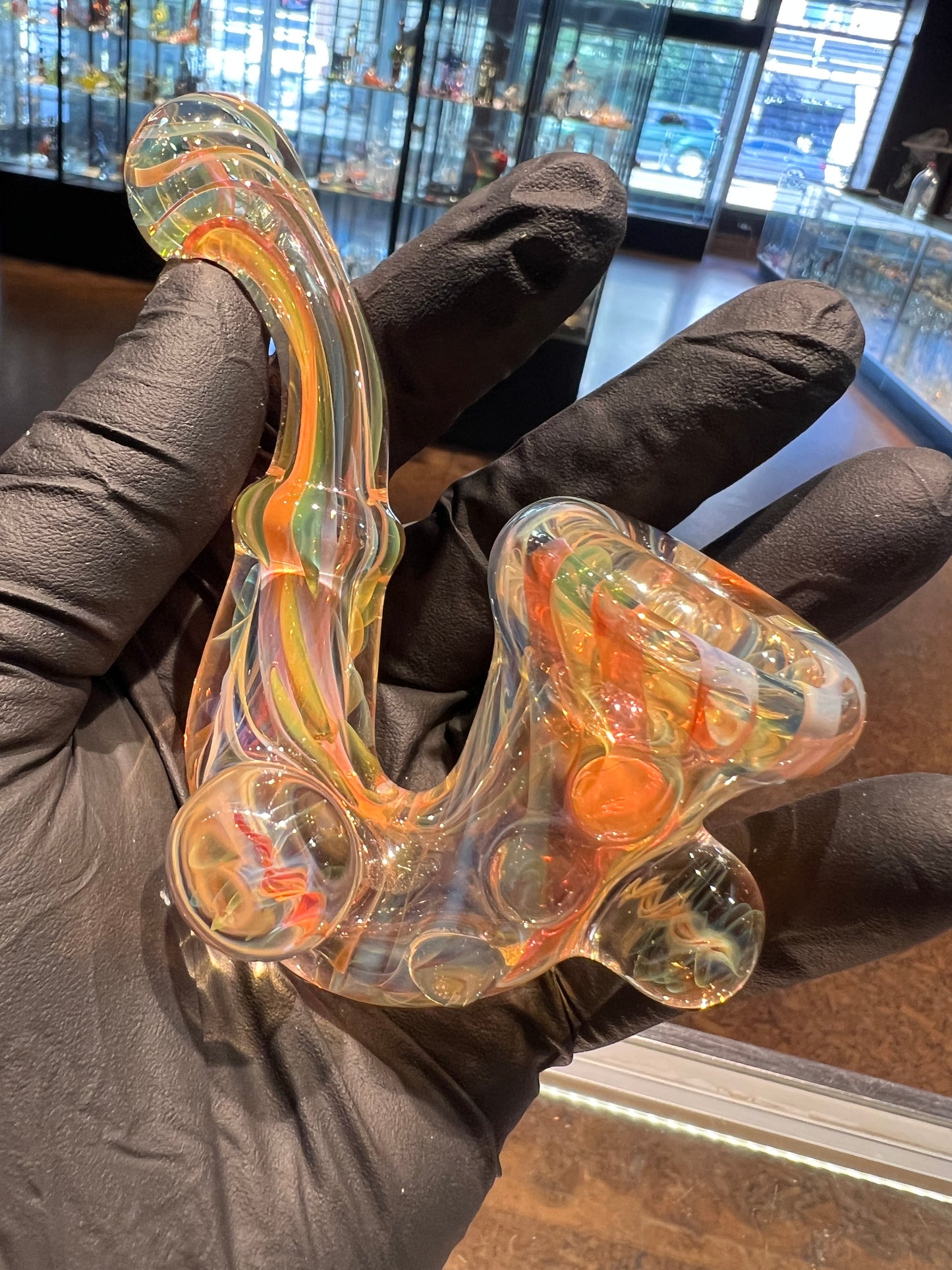 Fumed Sherlock with Mibs by Simon (Sigh Glass)