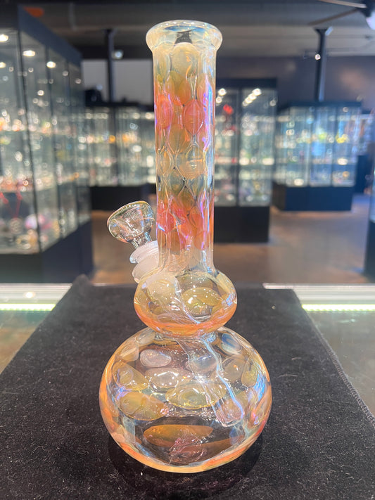 10" 32MM Full Fume Double Bubble Tube By Mary Jane Glass