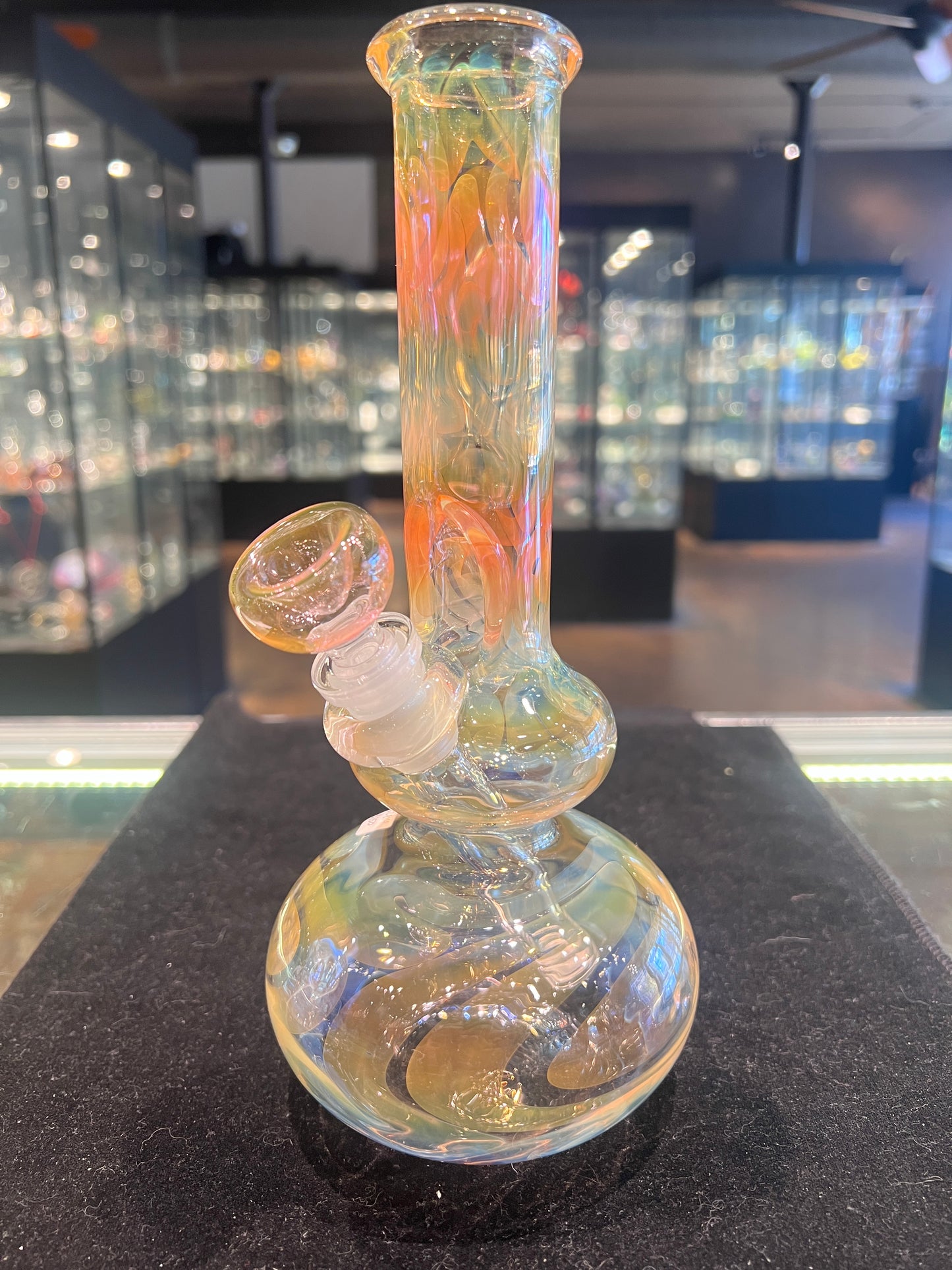 10" 32MM Full Fume Double Bubble Tube By Mary Jane Glass