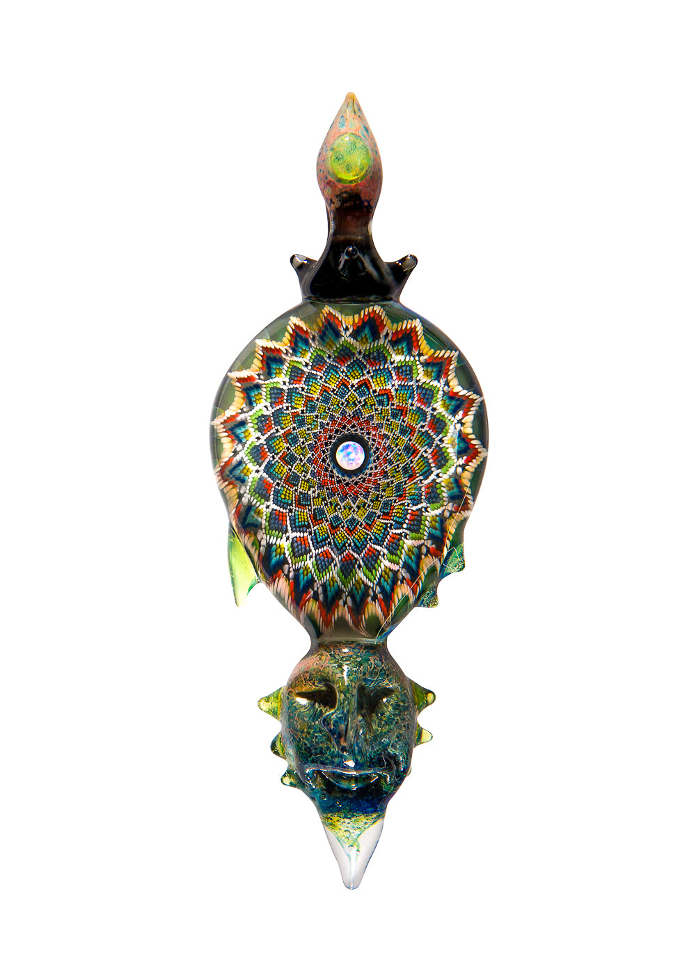 Sculpted Face Implosion Pendant by Takao Miyake