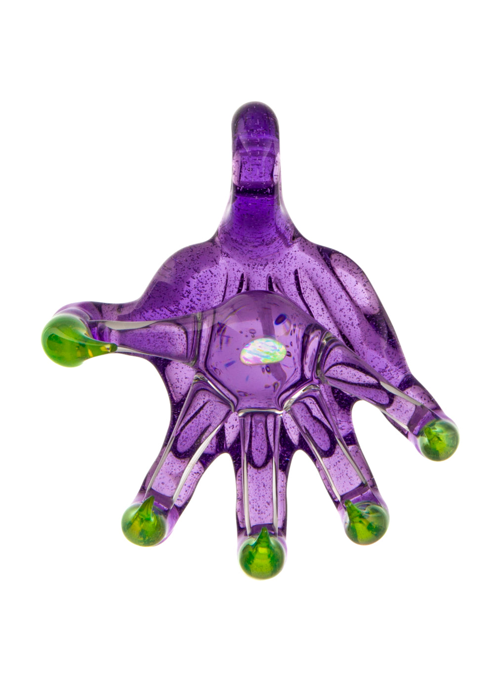 Opal Claw Pendant in Purple Lollipop and Green Slyme by Curtis Claw