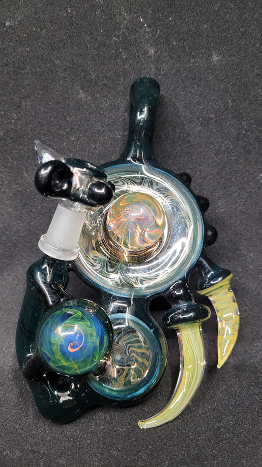 Big Z 10mm Worked Pendant Rig W/ Center Mib and Opal Carb Cap
