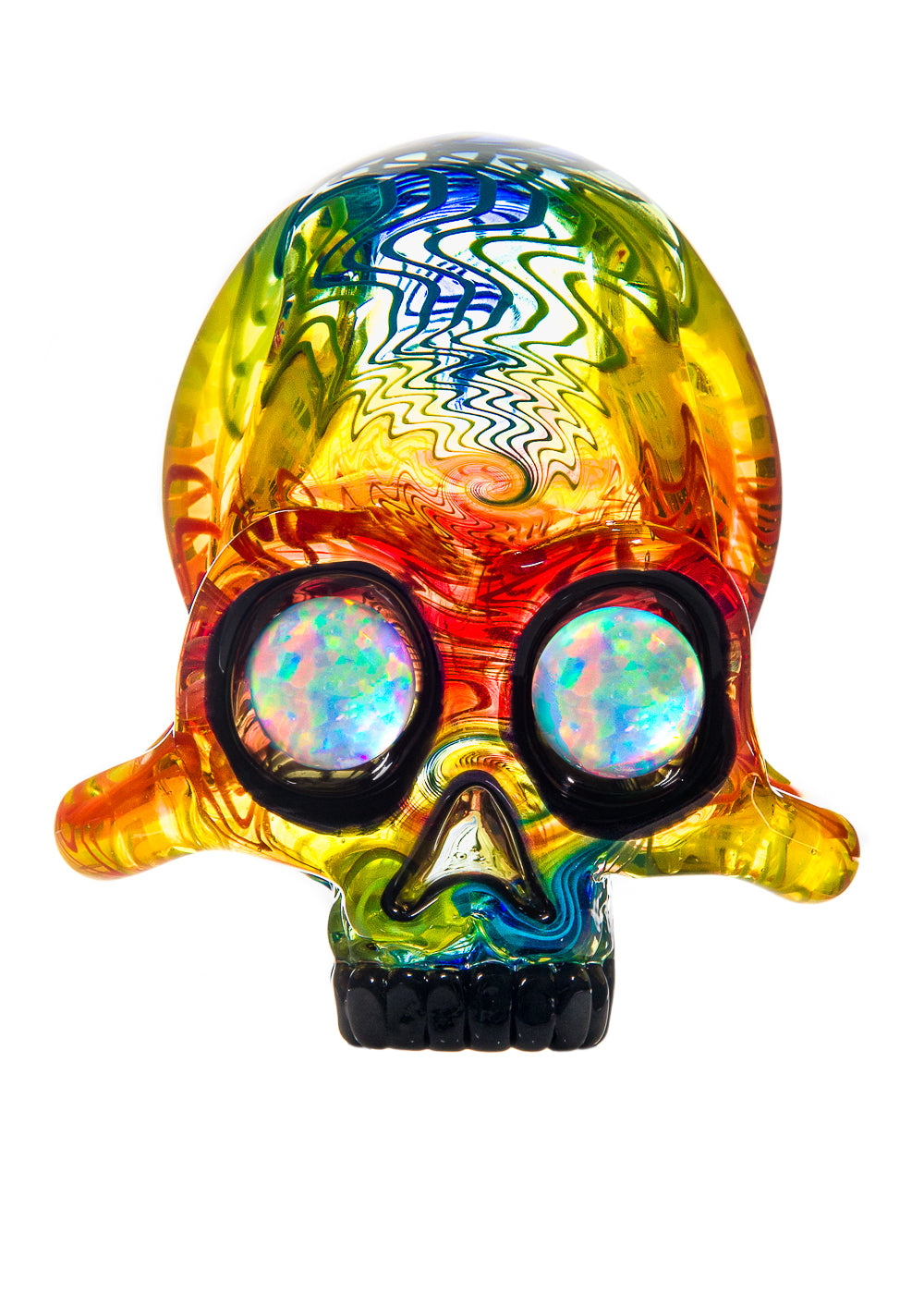 Illuzion Glass Galleries 2017 Annual 420 Party Collaboration Skull Pendant #2 by AKM and Cowboy