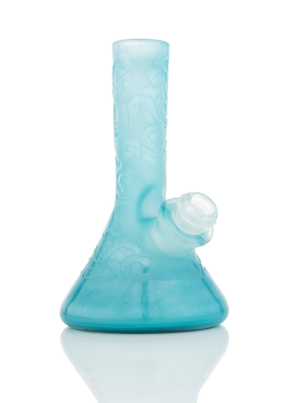 Full Color Blue Mini Vapor Tube with Ice Fade Reversal Bottom Beaker by Liberty 503