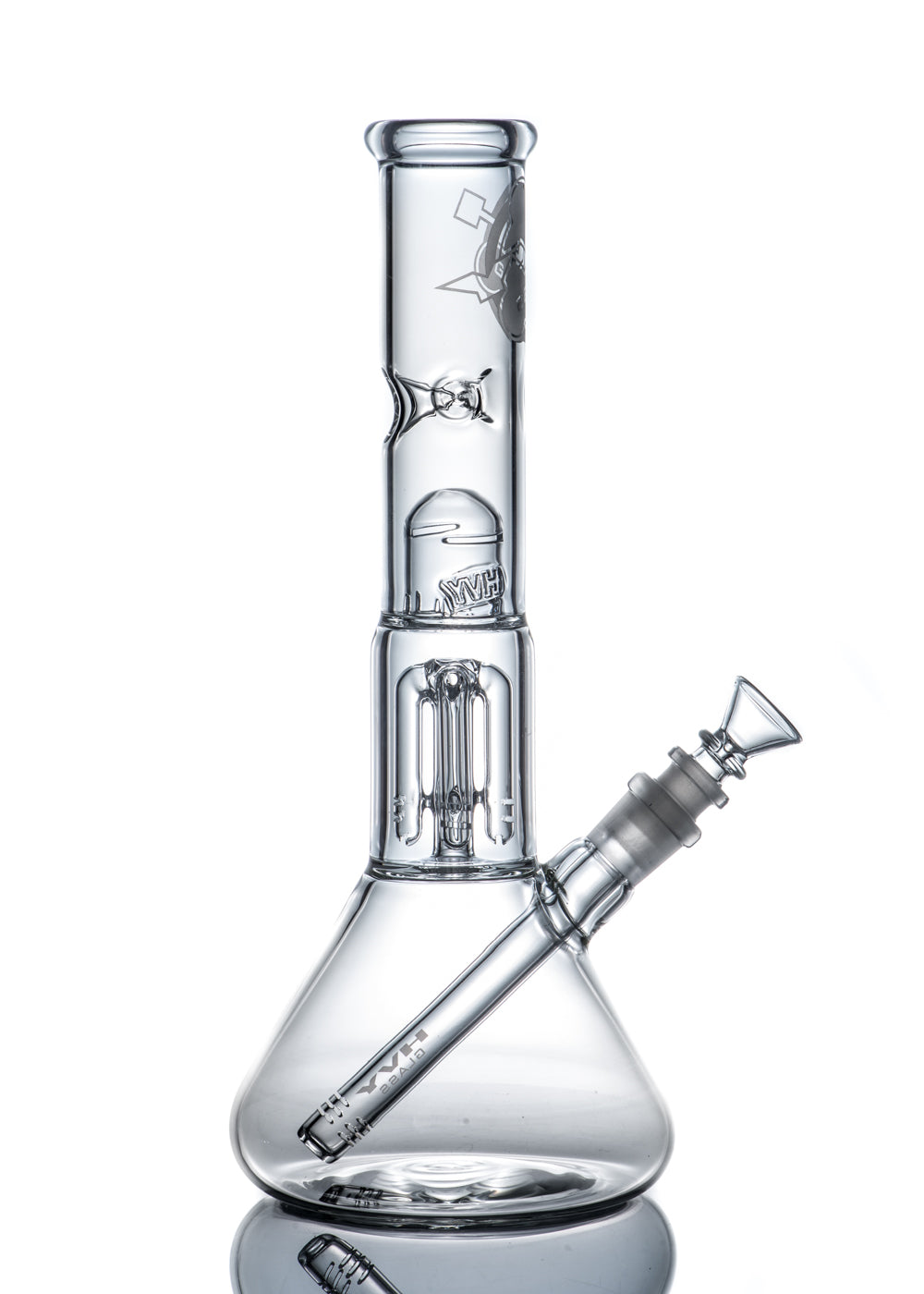 HVY 44mm/50mm Clear Beaker with 4-Arm Tree and Splash Guard Tube