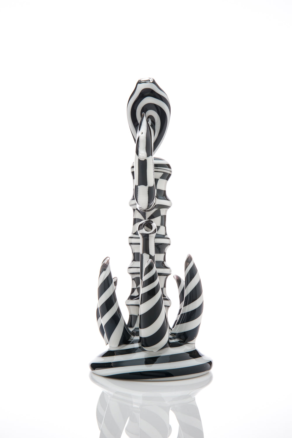Black and White Checkered Bubbler by Chris Carlson