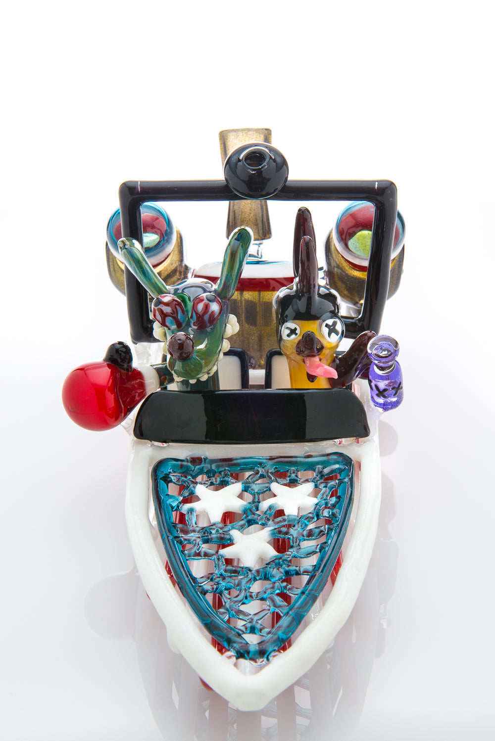 Illuzion Glass Galleries' 2014 July 4th First Friday Collaboration Vapor Bubbler by Hoobs, Hops, and JOP