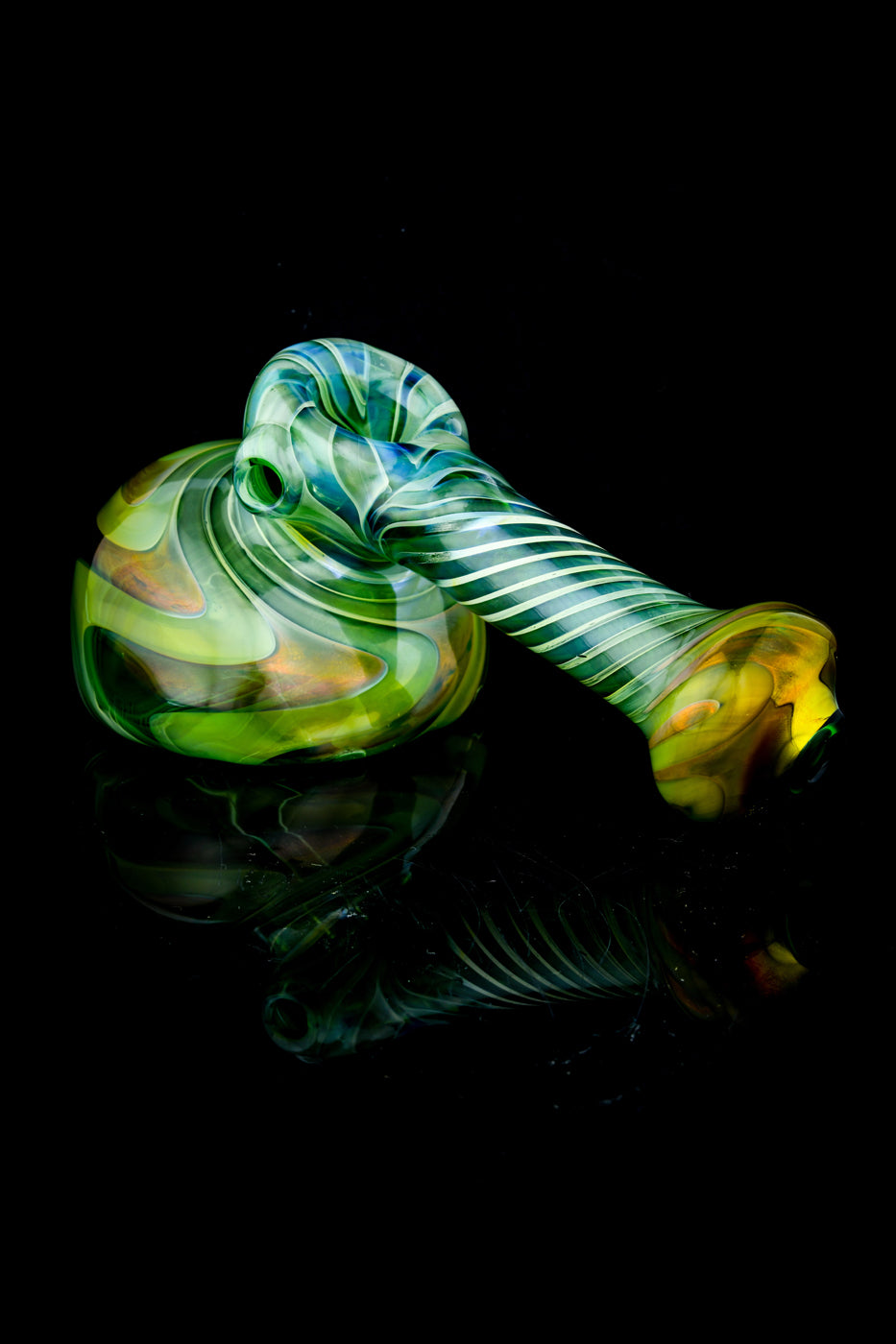 Small Full Color Hammer Bubbler in Green by Willow and Quinn