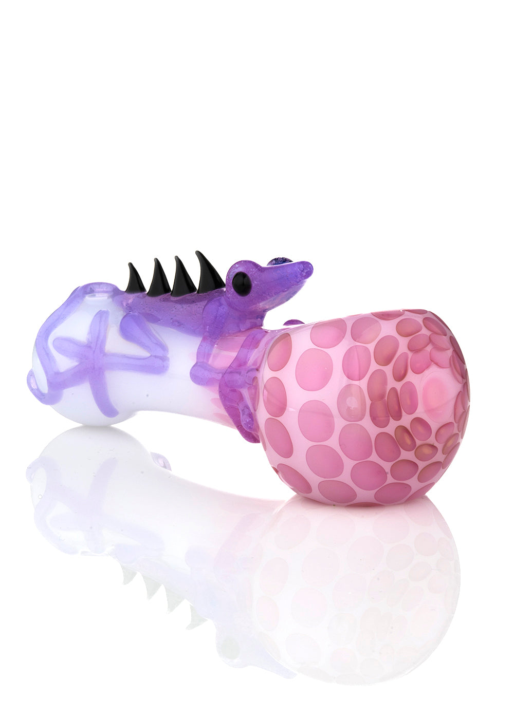 White Critter Spoon with Pink Slyme Lizard by Curtis Claw